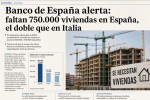 Banco de España alerta: faltan 750.000 viviendas en España, el doble que en Italia
