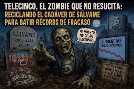 Telecinco, el zombie que no resucita: reciclando el cadáver de Sálvame para batir récords de fracaso