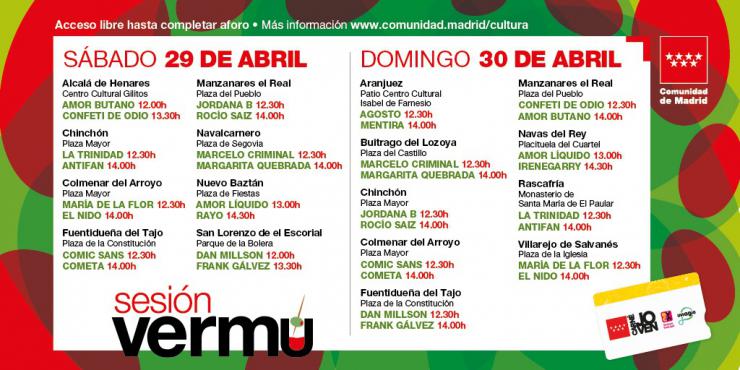 El '2 de Mayo' y el festival Sesión Vermú, entre las propuestas culturales de la Comunidad de Madrid