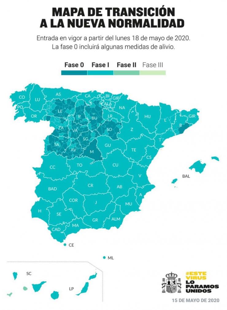 Plan de desescalada: Madrid se queda en fase 0 junto a Barcelona y pasan la Comunidad Valenciana, Andalucía y Castilla-La Mancha