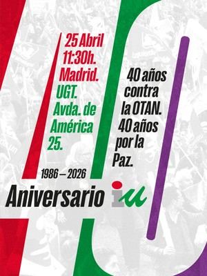 Maíllo celebra los 40 años de Izquierda Unida con pulla a los suyos: "Hay futuro si hay organización"