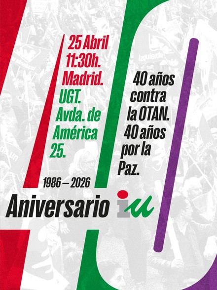 Maíllo celebra los 40 años de Izquierda Unida con pulla a los suyos: 'Hay futuro si hay organización'