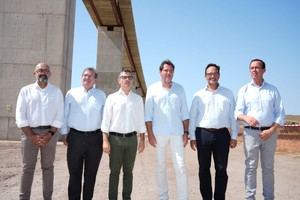 Bolaños y Puente supervisan el avance de la Alta Velocidad Almería-Murcia