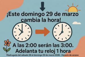 Llega el horario de verano: Cambio de hora este domingo