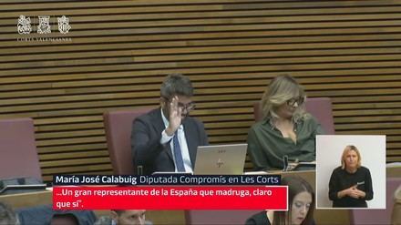Mazón se burla de las críticas de una diputada sobre su gestión