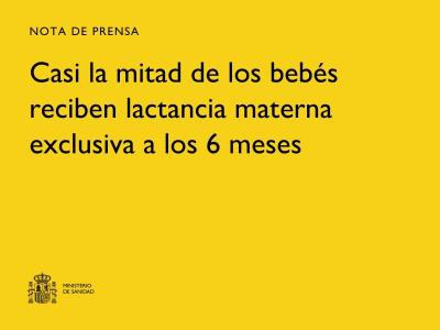 Crecen los bebés que reciben lactancia materna exclusiva a los 6 meses en España