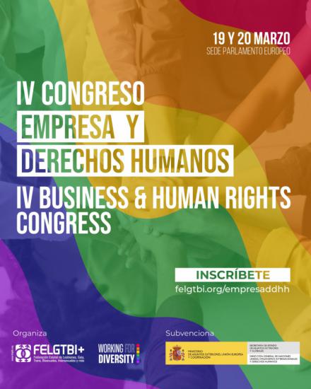 FELGTBI+ organiza su IV Congreso sobre Empresas y Derechos Humanos en Madrid
