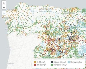 Greenpeace presenta un mapa de más de 3.000 municipios españoles con agua contaminada por nitratos