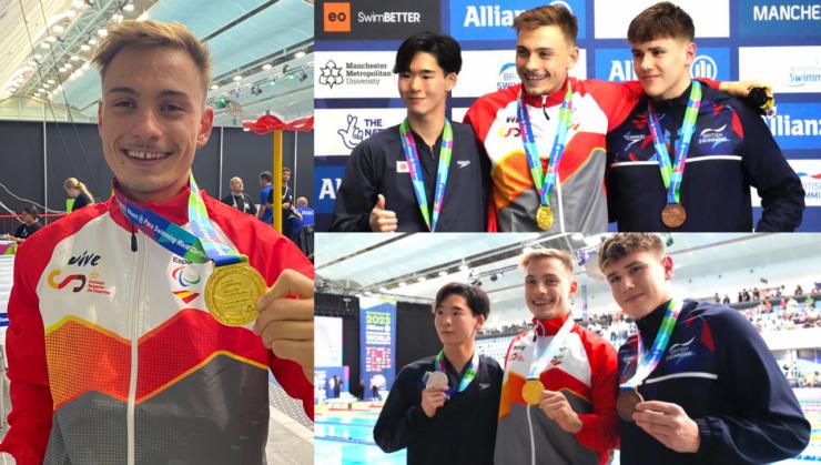 Íñigo Llopis campeón del mundo: Tres platas y un bronce en la segunda jornada del Mundial de Natación Paralímpico