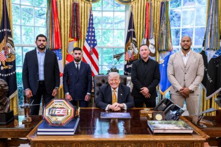 Ilia Topuria se reúne con Donald Trump en la Casa Blanca para presentar un evento de UFC
