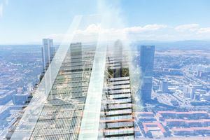 Incendio y desalojo de la Torre Moeve de Madrid, uno de sus cuatro rascacielos ya emblemáticos