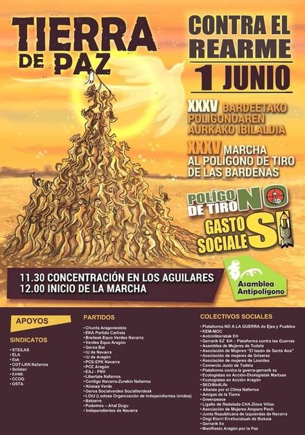 IU solicita al Ministerio de Defensa el desmantelamiento del polígono de tiro en las Bardenas