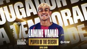 Lamine Yamal es nombrado el mejor jugador de LaLiga 2025/2026
