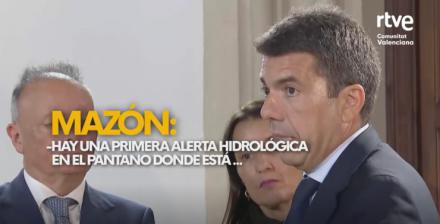 Un nuevo vídeo desdice a Mazón y demuestra que conocía las alertas hidrológicas mucho antes de su comida en El Ventorro