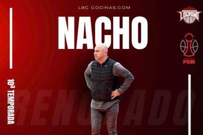Nacho Arbués seguirá como entrenador del LogroBasket en su primer año en Segunda FEB