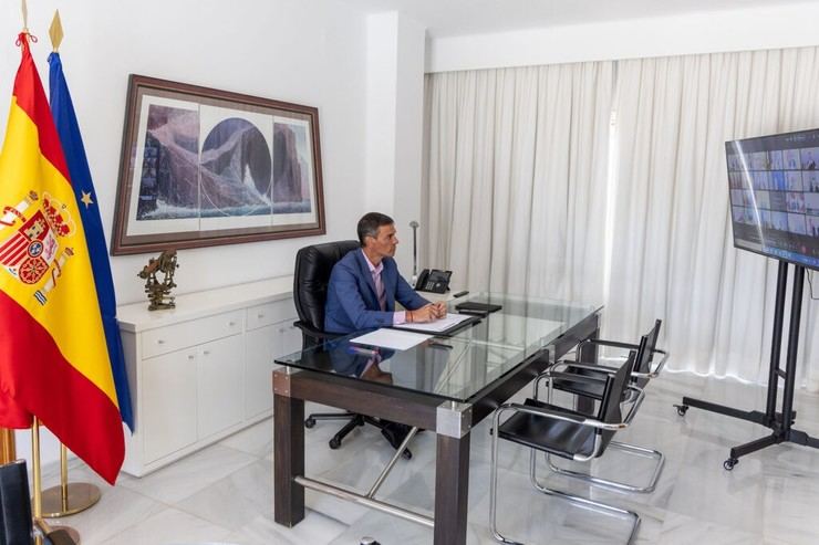 Sánchez se une a la Coalición de Voluntarios por Ucrania en reunión virtual
