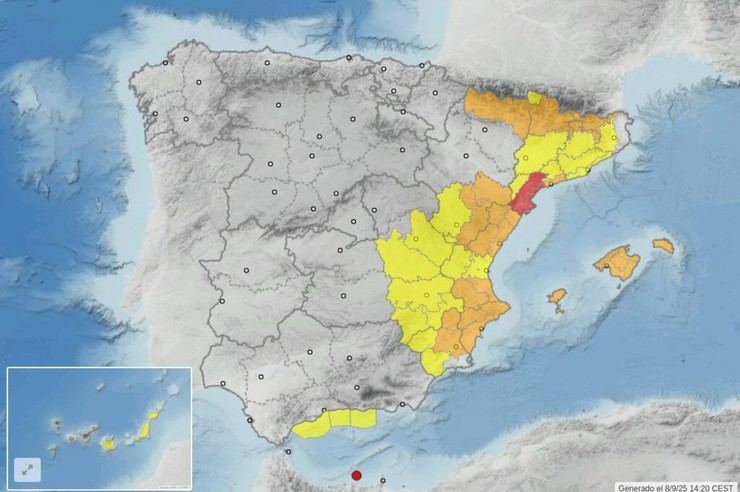 Alerta de Protección Civil por inestabilidad meteorológica en el Mediterráneo y Baleares
