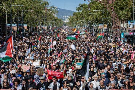 Protestas masivas en España contra el genocidio en Gaza