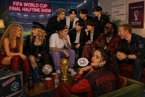 Shakira, Madonna, Justin Bieber, BTS, Burna Boy y Coldplay en el descanso de la final del Mundial... ¿Y Rosalía?