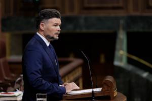 Rufián sobre la justificación de Zapatero sobre las joyas: "Un regalo de cortesía es una cesta de Navidad"