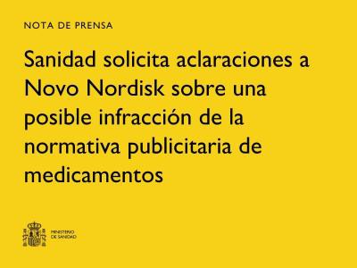 Sanidad investiga a Novo Nordisk por posible infracción publicitaria en medicamentos