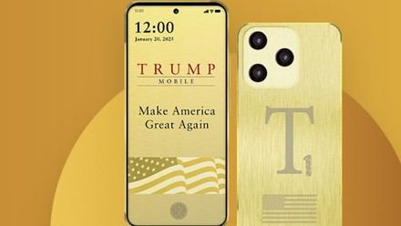 Trump lanza servicio móvil 5G con teléfono de marca dorada