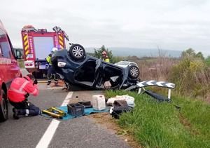 Accidente en Lerín deja un muerto y dos heridos