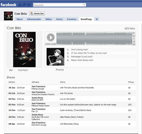 La música llega a Facebook